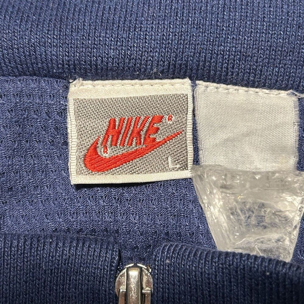 Vintage 90s Nike Silver Tag Windrunner Jacket Navy Red Colorblock Mens Rare L - Picture 9 of 9